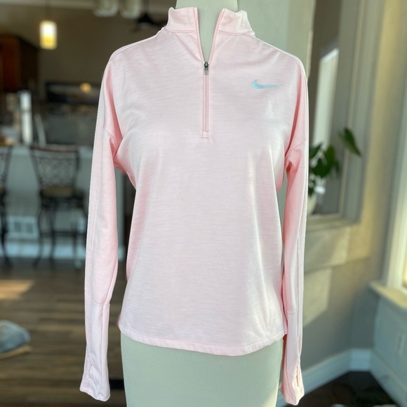 Nike Women’s Longsleeve Dri-Fit Running Pullover Pink, Size M - Picture 3 of 11